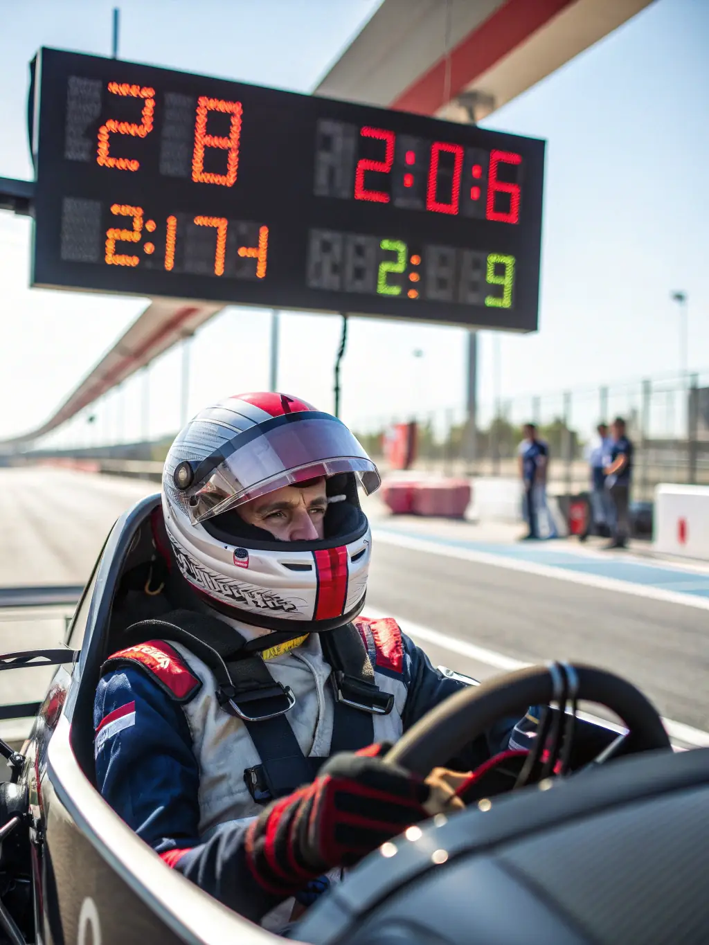 A driver receiving instructions from their pit crew during a race, emphasizing the importance of teamwork and communication in NOAH RACING CONCEPT's racing programs.