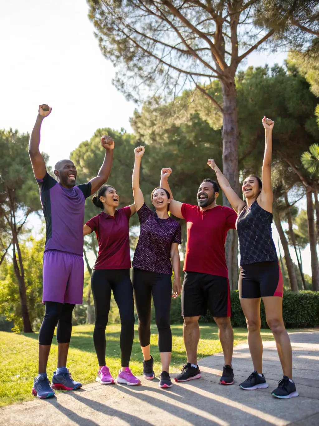 A photograph of team members collaborating and celebrating a successful race, showcasing the strong sense of community within NOAH RACING CONCEPT.